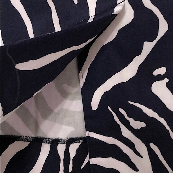 NWOT Navy & Lavender Zebra Print Pencil Skirt - Picture 5 of 7